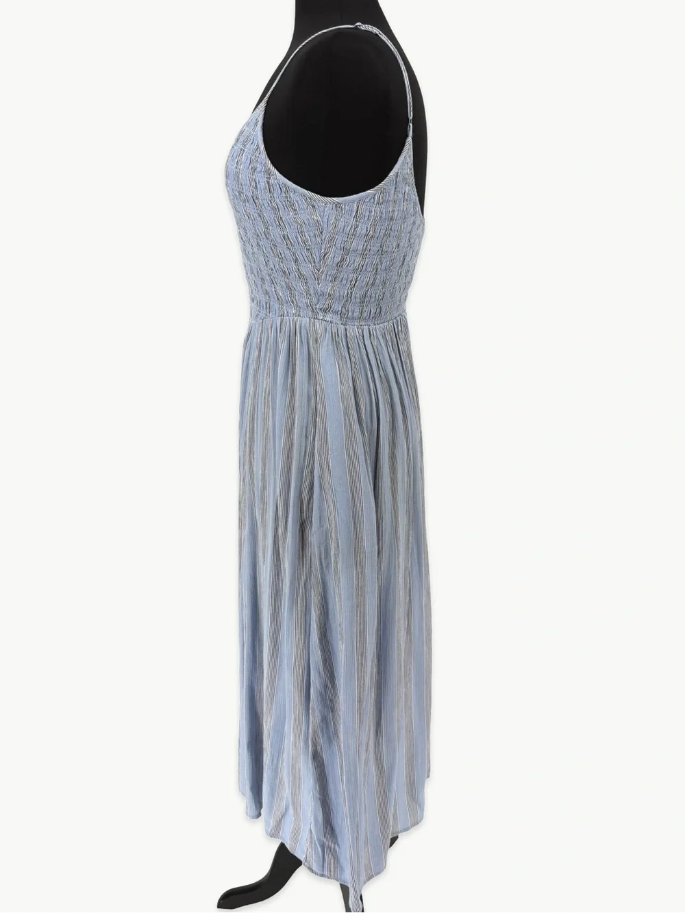 Aerie At The Barre Midi Dress Size Small Monaco Blue Striped Gauze NWT - Picture 10 of 12